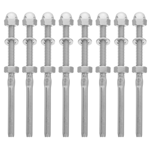 8pcs Stainless Steel 1/8" Cable Railing Tensioner Kit