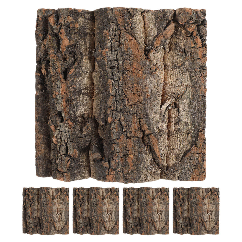5pcs Reptile Terrarium Cork Bark Background Log Decor