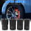 5pcs Spline Lug Nut Key Wheel Lock Socket Lug Nut 6