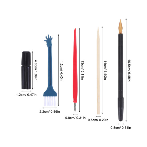 5pcs Scratch Detail Pens Set for Drawing Painting Tools 1