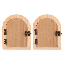 2pcs Fairy Door Outlet Covers Wooden Child Safety Socket Plate