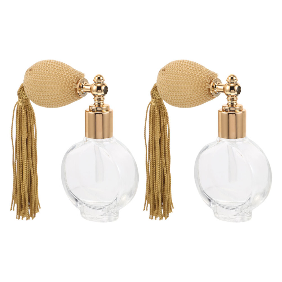 Iplusmile 2Pcs Refillable Perfume Sprayer Glass Pump Portable Atomizer