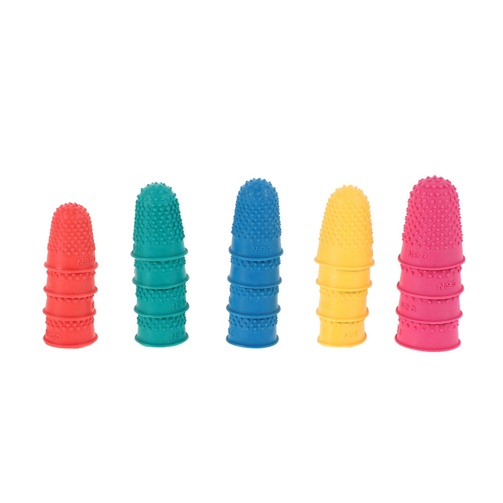 Iplusmile 20Pcs Reusable Rubber Finger Protectors Non-Slip Thumb Sleeves