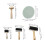 5-Piece Printmaking Tool Set with Baren, Rubber & Wooden Rollers 3