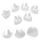 12pcs Blind Brackets Heavy Duty Plastic Hooks for Blinds Drapes 10