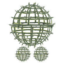 3pcs Artificial Plant Topiary Ball Support Cage Plastic Frame