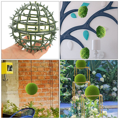 3pcs Artificial Plant Topiary Ball Support Cage Plastic Frame 2