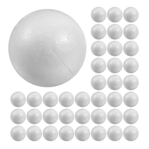 50pcs Craft Foam Balls Polystyrene Ball for DIY School Projects