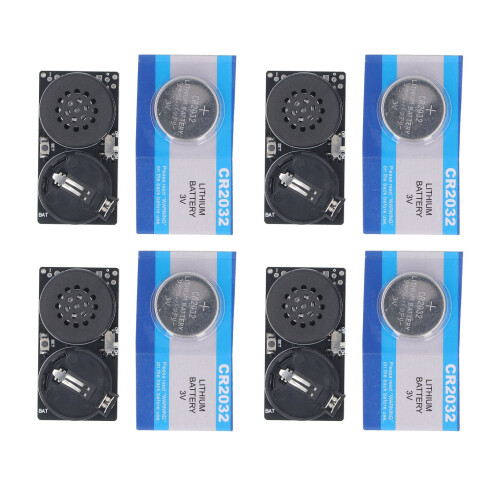 4PCS Noise Maker Prank Kit, Plastic, 4.6 x 2.5cm, CR2032 Battery 1