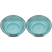 2pcs Plastic Wash Basin with Handle for Bathroom Laundry Feet