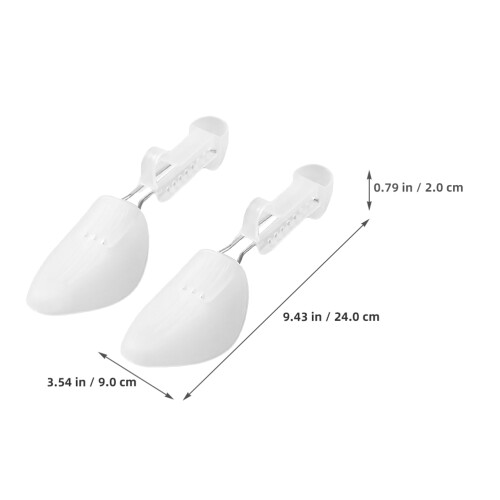 2 Pairs Adjustable Plastic Shoe Trees Men's Boot Support 2