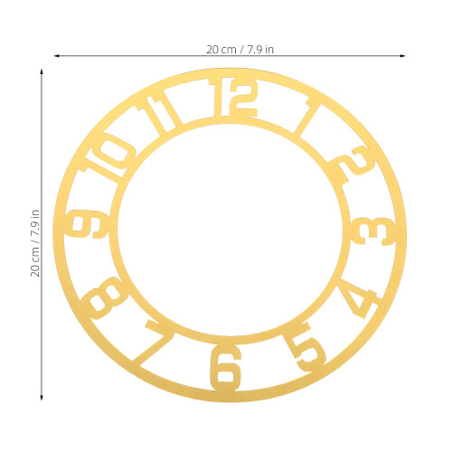 2pcs Acrylic Wall Clock Face 7.86" Arabic Numeral Round Decor 1