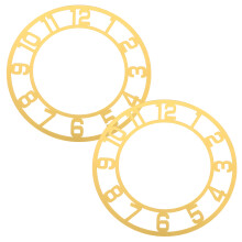 2pcs Acrylic Wall Clock Face 7.86" Arabic Numeral Round Decor