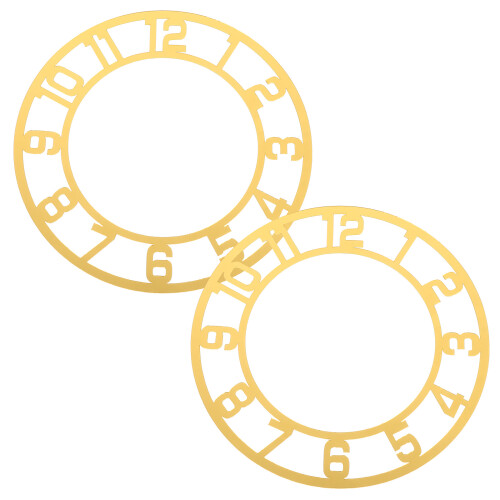 2pcs Acrylic Wall Clock Face 7.86" Arabic Numeral Round Decor