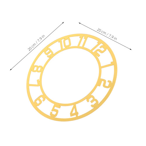 2pcs Acrylic Wall Clock Face 7.86" Arabic Numeral Round Decor 2