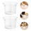 4pcs Clear Glass Candle Holders 6cmx4cm Round 10
