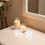 4pcs Clear Glass Candle Holders 6cmx4cm Round 4