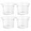 4pcs Clear Glass Candle Holders 6cmx4cm Round 1