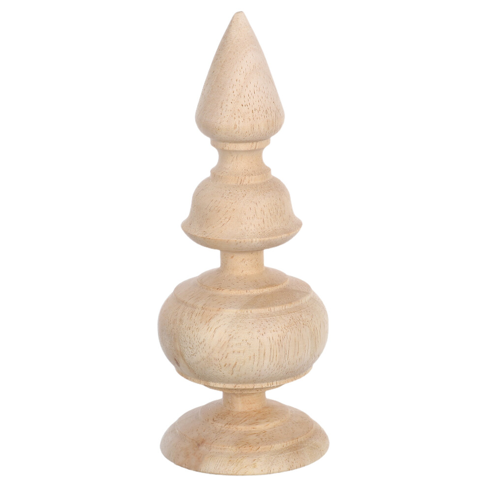 Wooden Finial 5.8"X2.2" Unfinished Bed Post Topper Cap 3191123595591