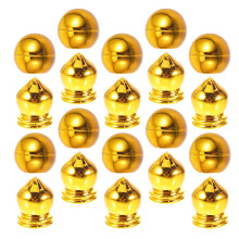 20pcs Pennants Topper Flagpole Finial Ball Gold for Garden House Decor