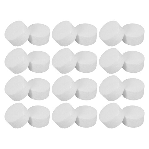 30pcs Foam Circles 5x2.5cm Polystyrene Craft Discs for DIY Modeling