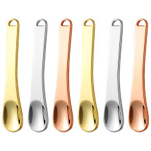 6pcs Cosmetic Spatula Zinc Alloy Skincare Spoon for Face Mask Cream
