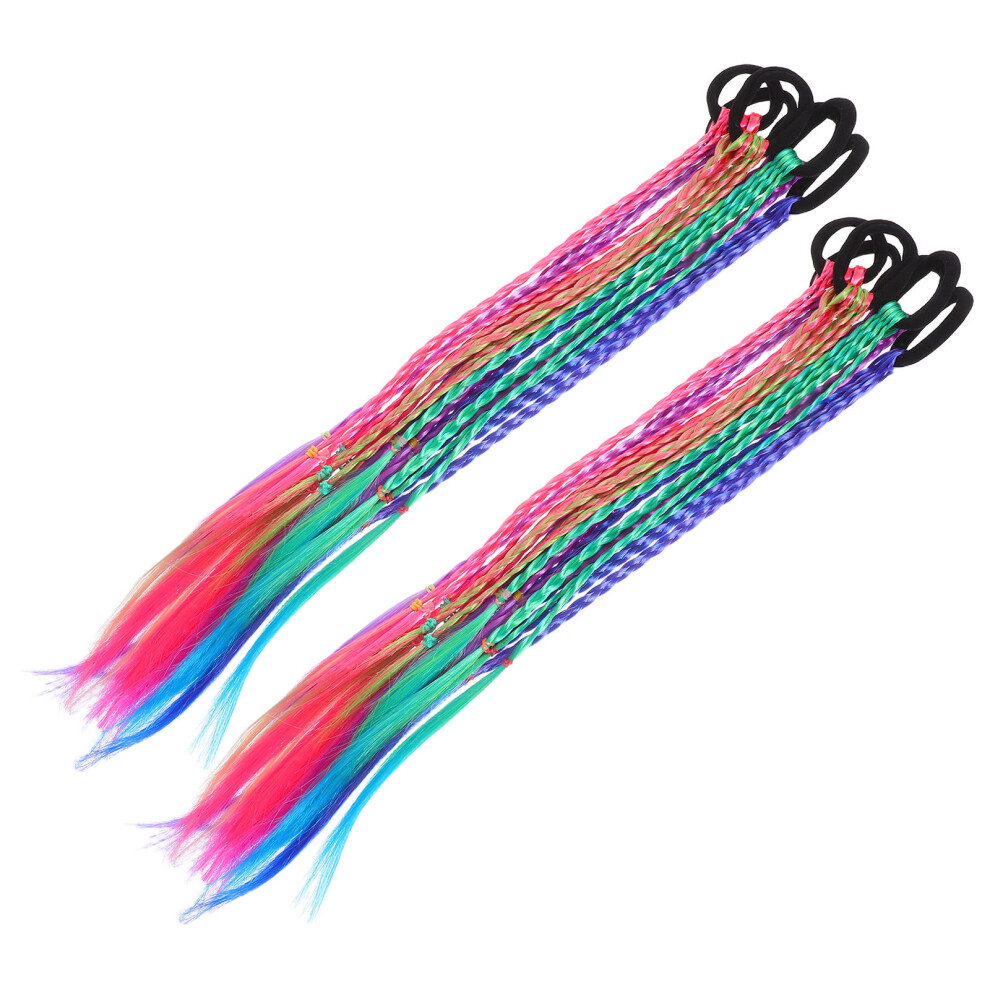 Vaguelly Unisex 12Pcs Around Braid Ponytail Extensions For Women