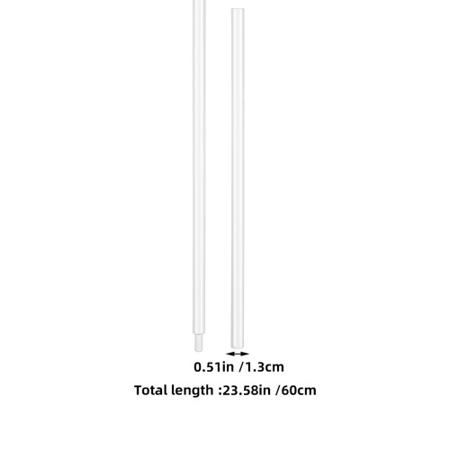 4Sets Plastic Curtain Tilt Rod Window Blind Wand Replacement White 1