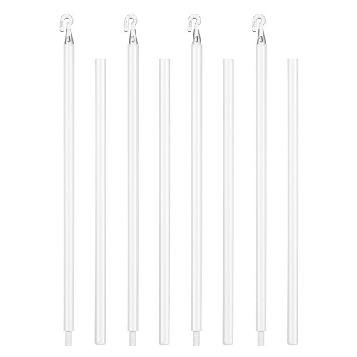 4Sets Plastic Curtain Tilt Rod Window Blind Wand Replacement White
