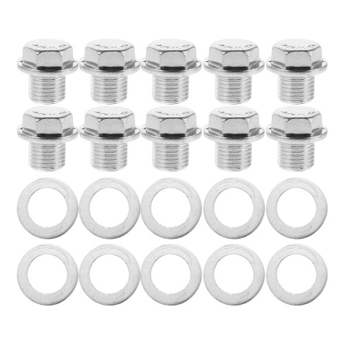 1 Set Oil Drain Plug Pan Bolt Leak-Proof for Engine Maintenance