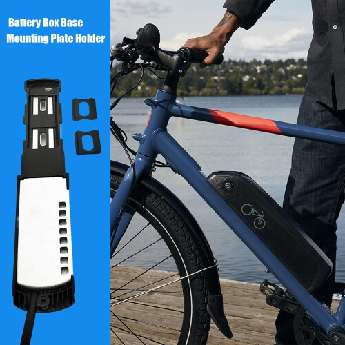 Battery Mounting Holder for E-Bikes - Heavy-Duty Battery Trays, Sturdy Battery Storage Box, Versatile Battery Hold Down Base 1