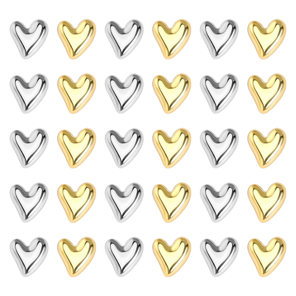 30Pcs Heart Push Pins Plastic Flat Head Tacks For Cork Board 3191224704410