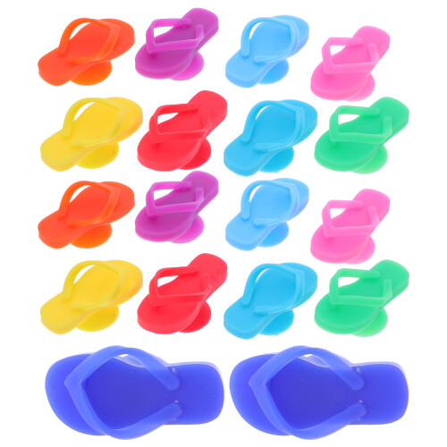 18pcs Silicone Drink Maker Slipper Wine Glass Markers
