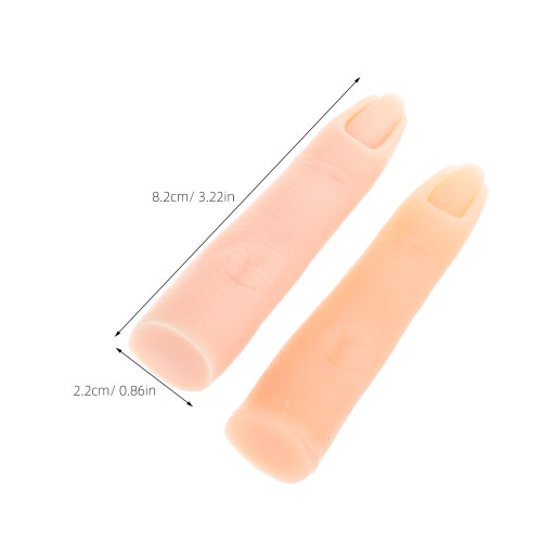 2pcs Silicone Practice Fingers for Nail Art Training Mannequin Hand 2