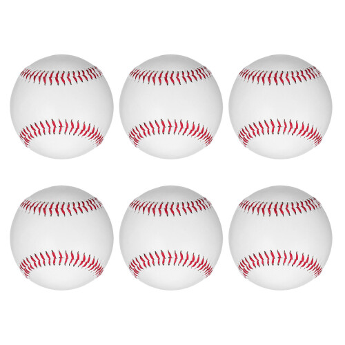 6pcs Practice Baseballs for Indoor Outdoor Training