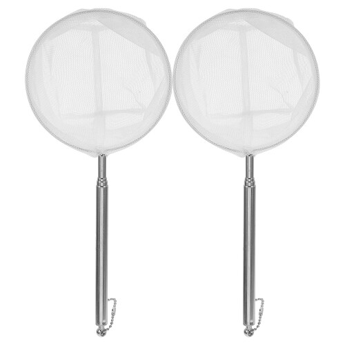2Pcs Fishing Net With Stainless Steel Telescoping Handle