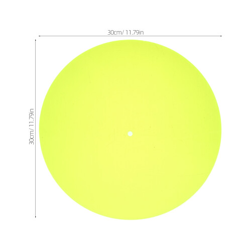 Acrylic Turntable Mat Vinyl Record Player Pad Fluorescent Yellow 2