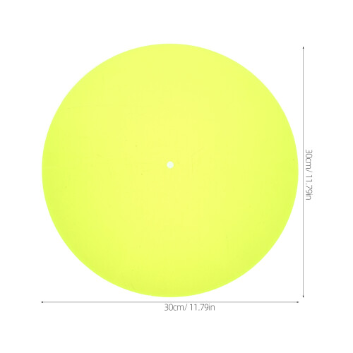 Acrylic Turntable Mat Vinyl Record Player Pad Fluorescent Yellow 1