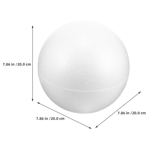 3 Pcs Hollow Foam Balls Polystyrene Craft Spheres Decor 1