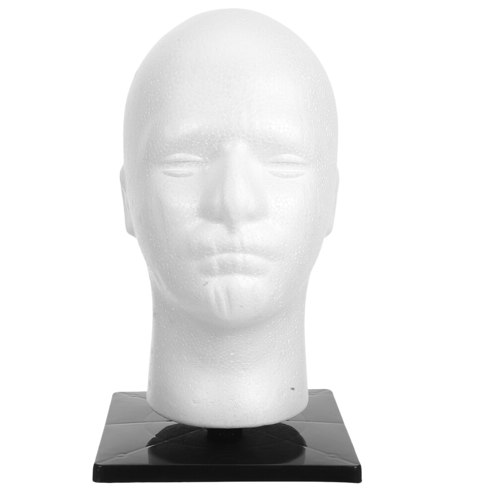 Totority Foam Mannequin Head Square Base Multi-Functional Wig Holder