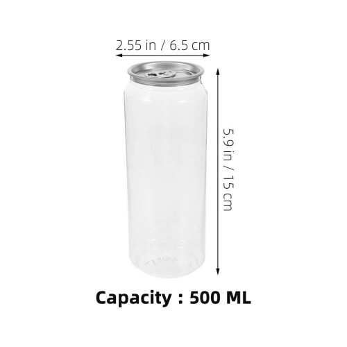 15pcs 500ml Reusable Soda Cans with Aluminum Caps 2
