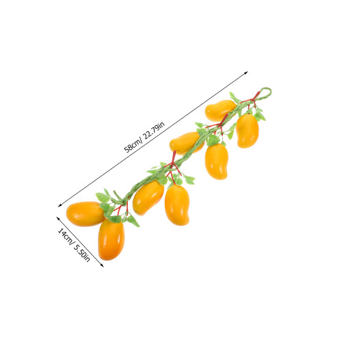 2pcs Artificial Mango String Lifelike Fake Fruit Kitchen Decor 2