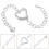 Heart Photo Locket Bracelet Adjustable Rhinestone Keepsake Bangle 11