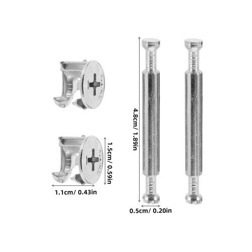 10 Sets 3-in-1 Cam Lock Fasteners with Dowel 2