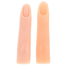 2pcs Silicone Practice Fingers for Nail Art Training Mannequin Hand