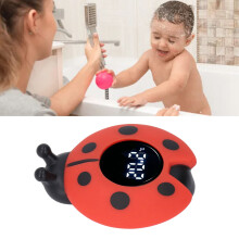 Baby Ladybird Bath Thermometer with LED Display, IP67 Water-Resistant, 8x9.5cm