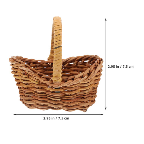 5pcs Wedding Party Storage Baskets With Handle Woven Present Basket 1
