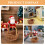 5pcs Wedding Party Storage Baskets With Handle Woven Present Basket 9