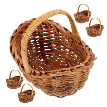 5pcs Wedding Party Storage Baskets With Handle Woven Present Basket