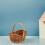 5pcs Wedding Party Storage Baskets With Handle Woven Present Basket 5